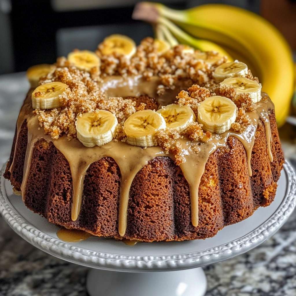 A slice of moist and fluffy banana cake topped with cream cheese frosting, perfect for any occasion.