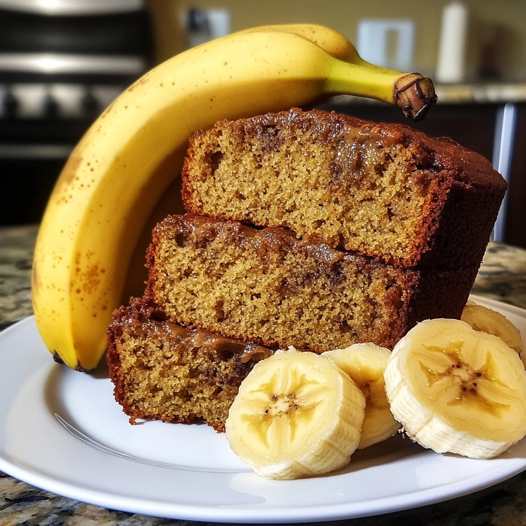 A beautifully decorated banana cake with cream cheese frosting and fresh banana slices on top. 