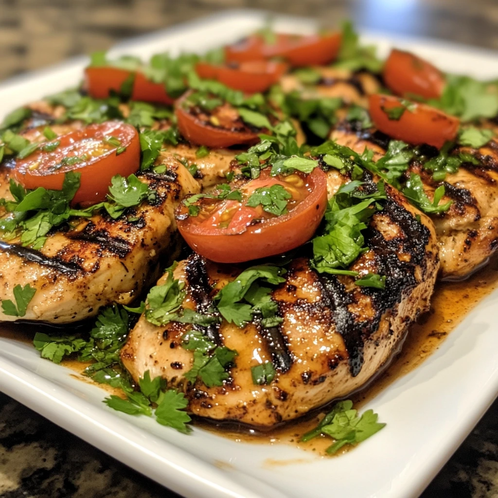 San Antonio grilled Mexican chicken marinade including lime, garlic, cilantro, and spices like cumin and chili powder