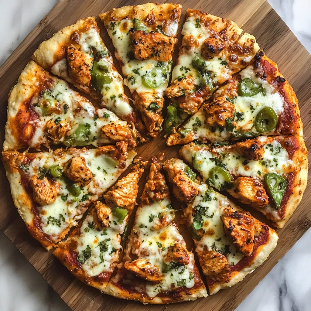 A delicious halal pizza with a variety of toppings, including chicken tikka, vegetables, and halal cheese, served on a golden crust.