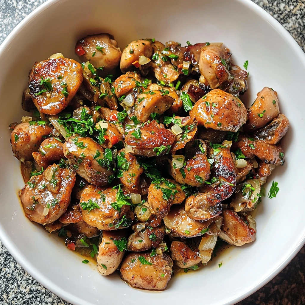 Raw chicken hearts displayed in a bowl, ready for cooking.