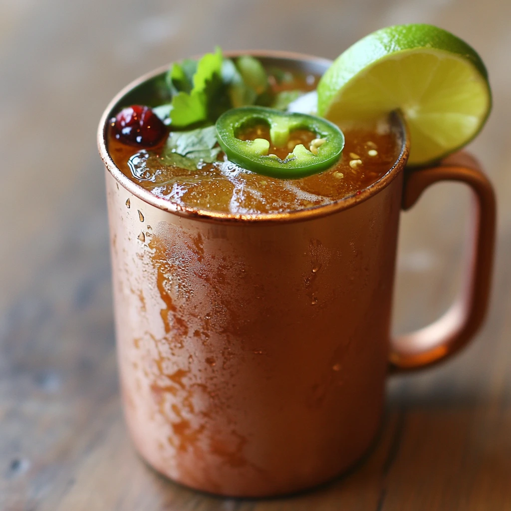 Kentucky Mule cocktail with bourbon bottle, ginger beer, and fresh limes
