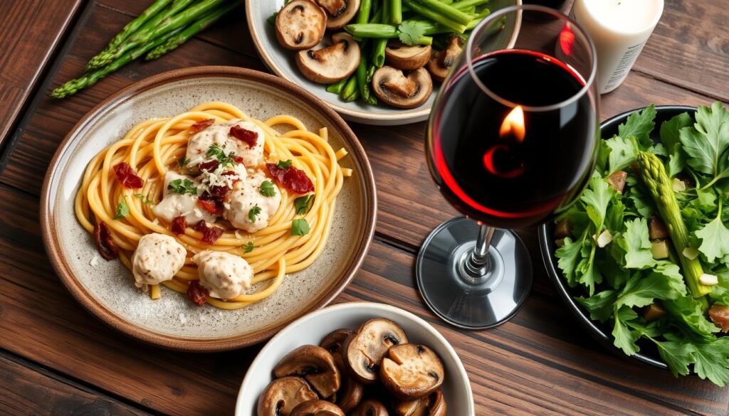Chicken Pasta Carbonara Side Dishes and Wine Pairings
