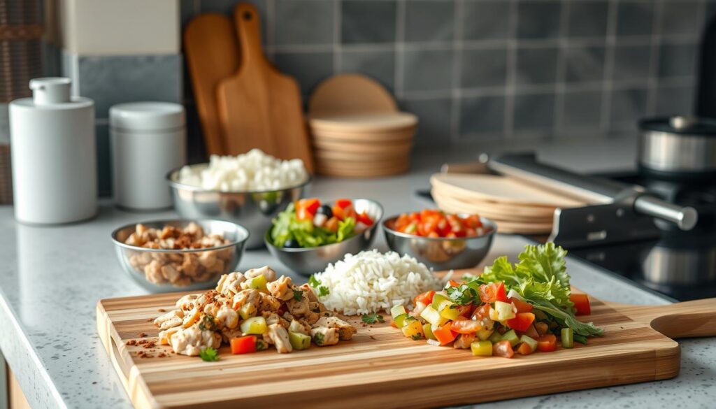 Healthy Burrito Filling Assembly Station