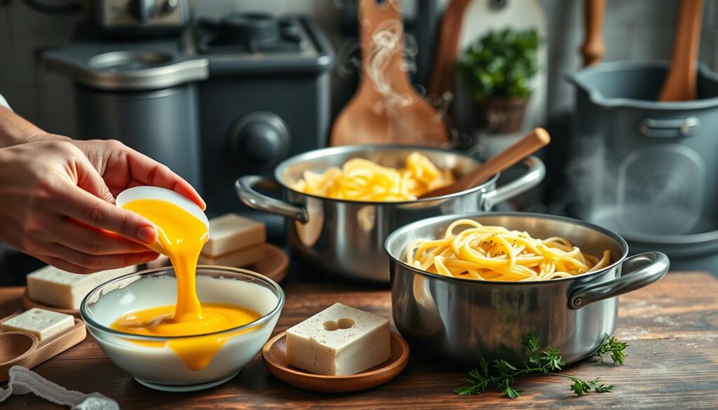 Homemade Carbonara Cooking Techniques