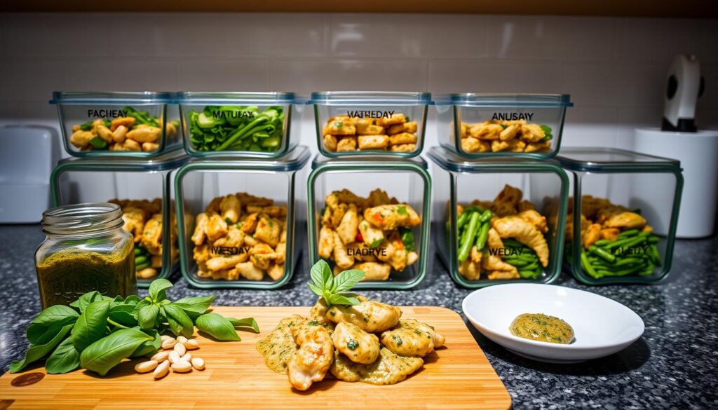 Pesto Chicken Meal Prep Storage Tips