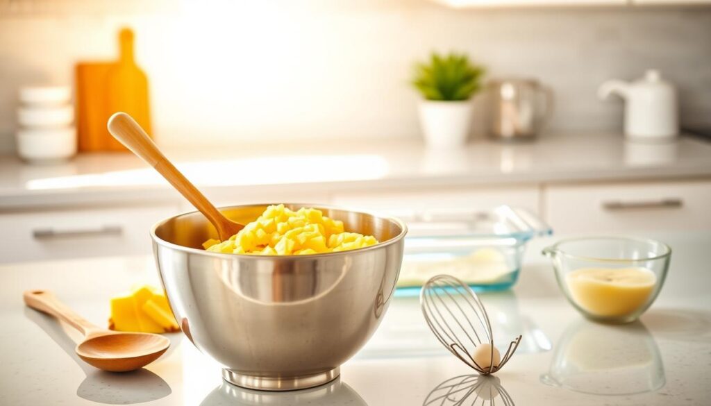 Pineapple Cake Mix Preparation