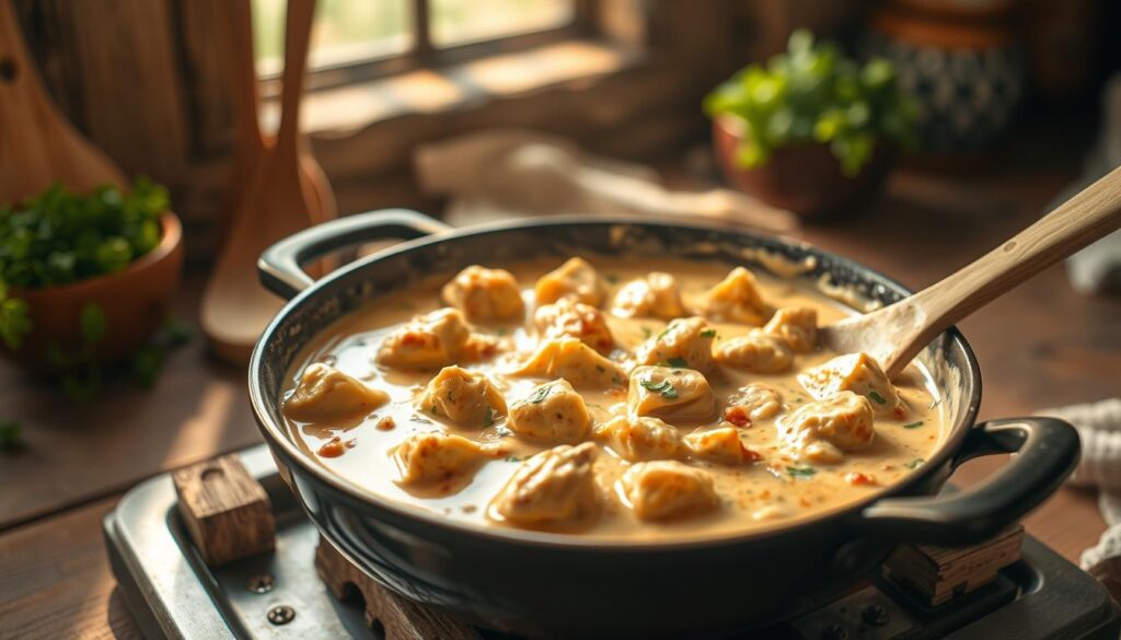 Creamy Chicken Rasta Pasta Sauce Preparation