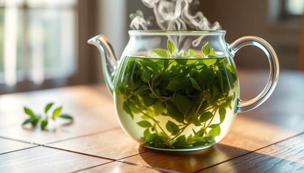 Lemon Balm Tea Steeping Process Lemon Balm Tea Steeping Process