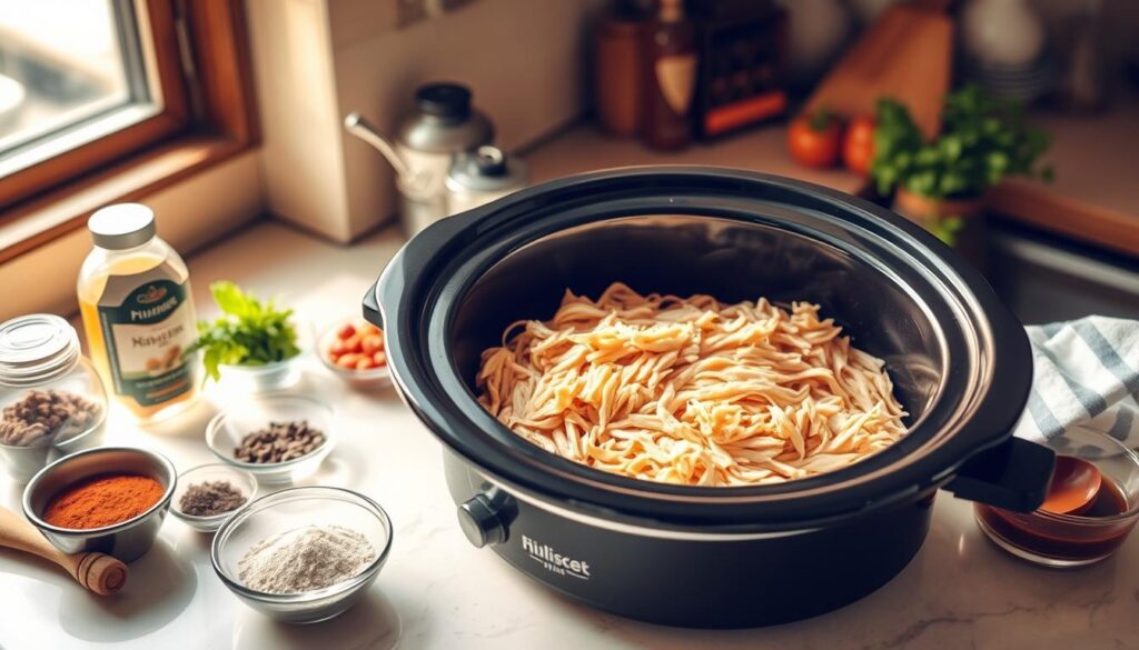 Slow Cooker Shredded Chicken Preparation
