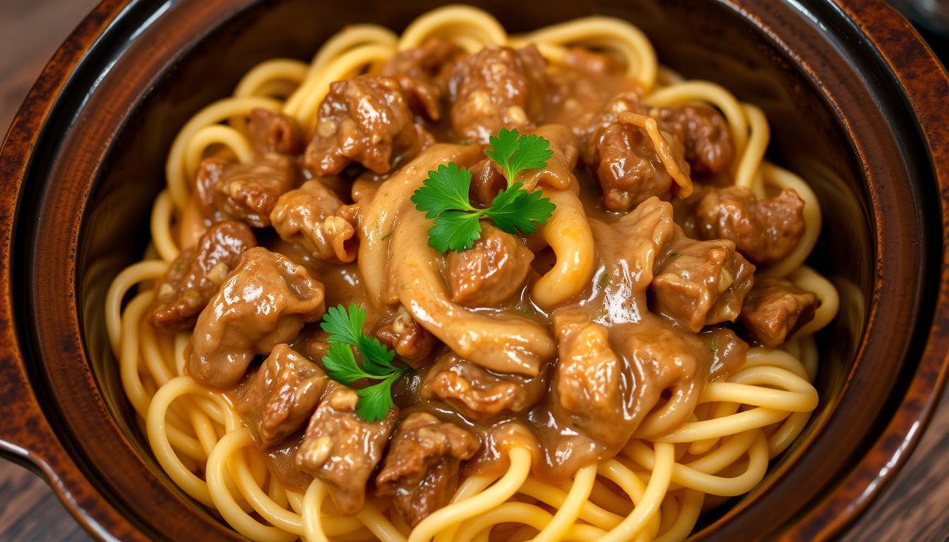 crock pot beef stroganoff recipe