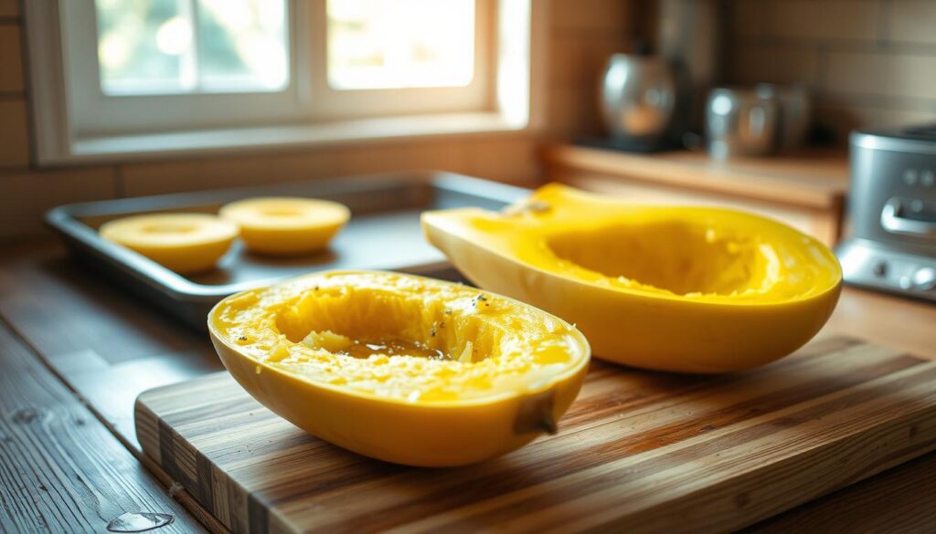 how to roast spaghetti squash