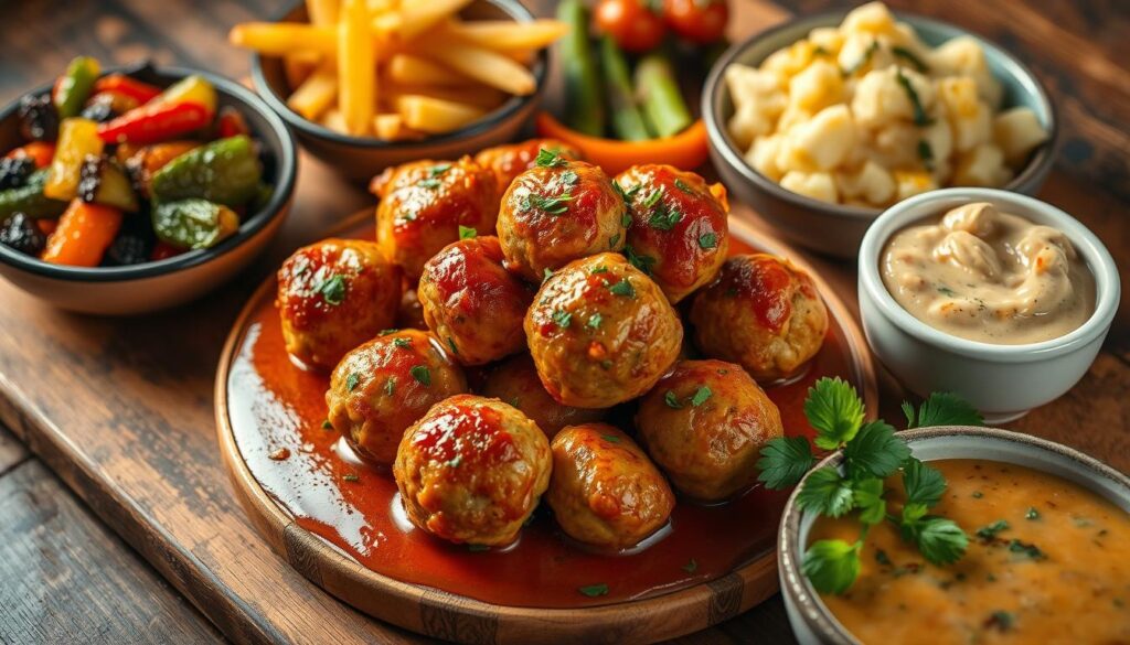 what to eat with chicken meatballs