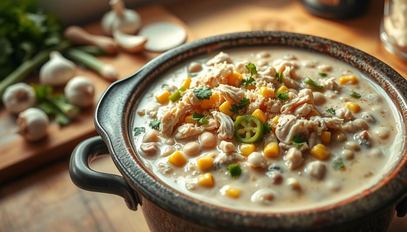 white chicken chili crockpot