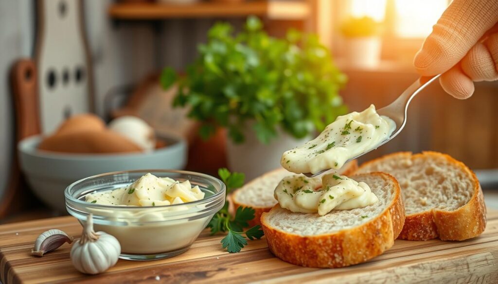 Homemade Garlic Bread Spread Preparation Homemade Garlic Bread Spread Preparation