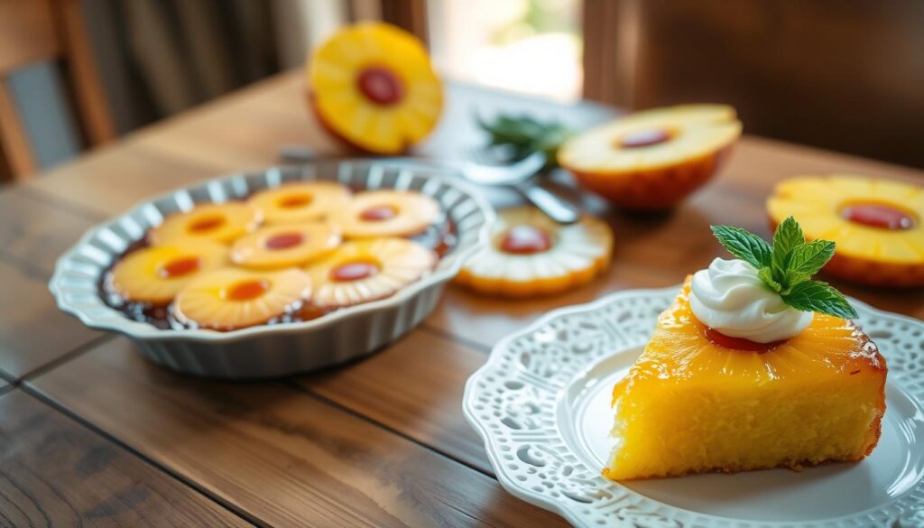 Quick Pineapple Upside Down Cake Serving