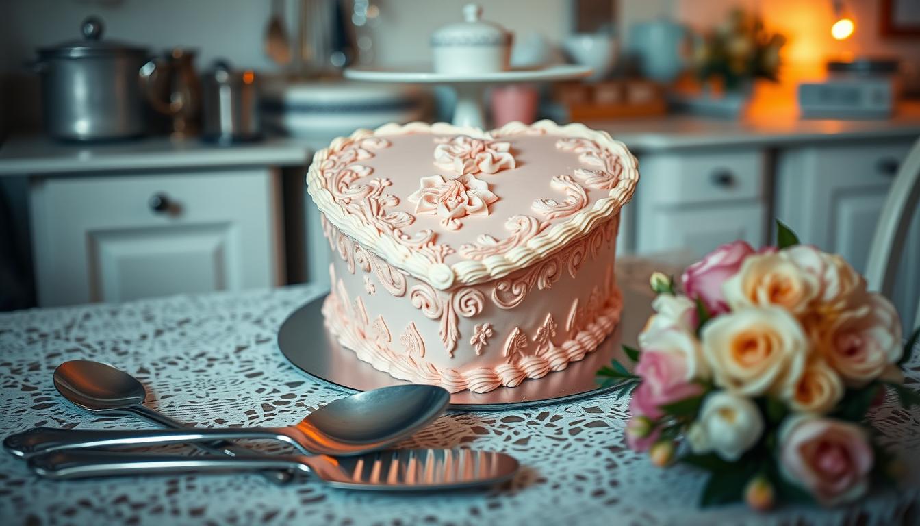 heart cake serving